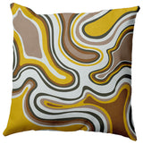 Agate Decorative Indoor/Outdoor Pillow, Mustard, 16"x16"