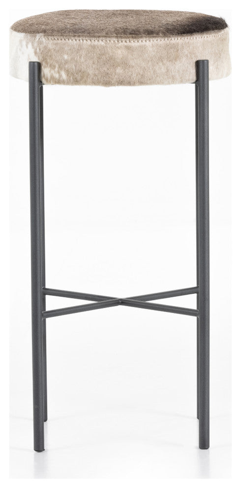 Nocona Stool, Speckled Hide, Bar