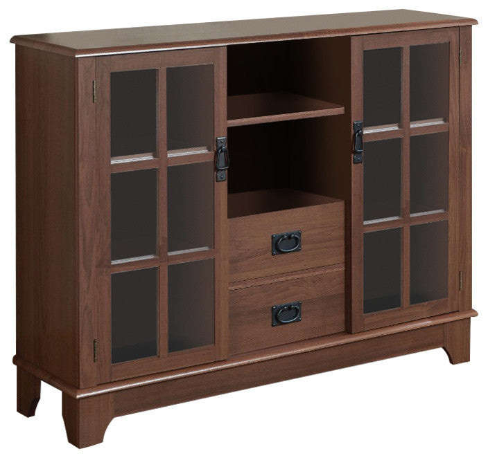 Benzara BM154271 Dubbs Console Table, Walnut Brown