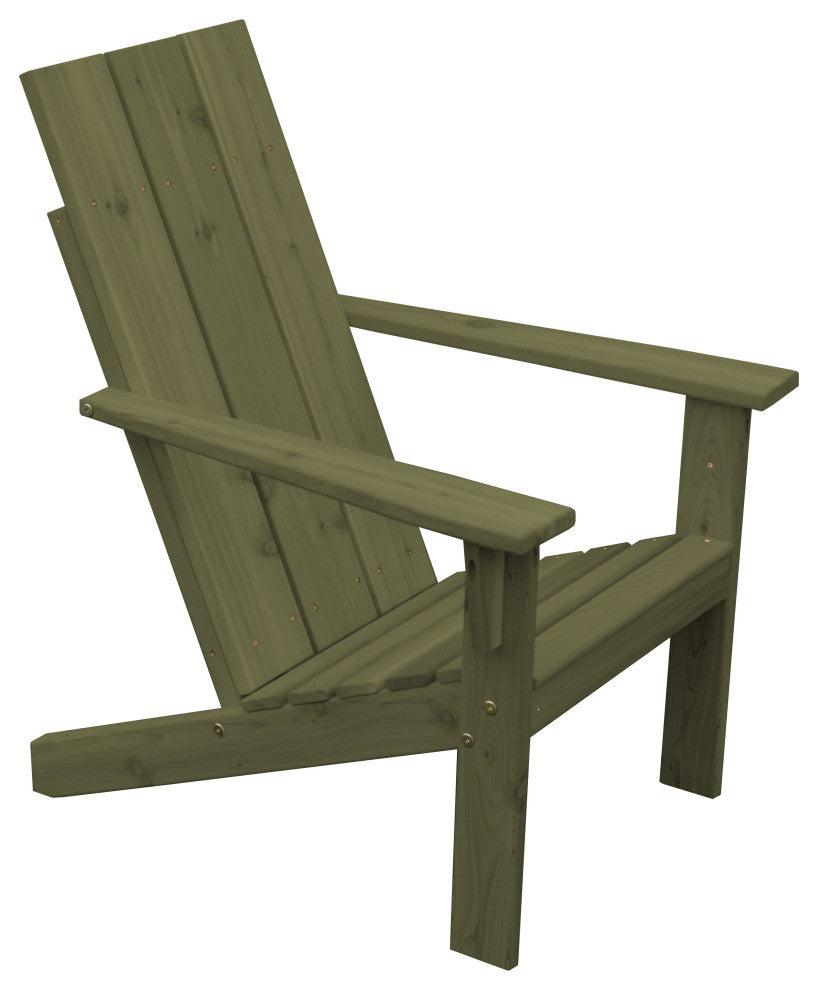Cedar Modern Adirondack Chair, Linden Leaf Stain