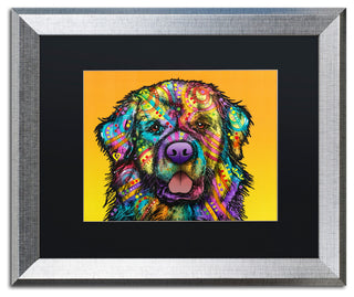 Dean Russo 'Newfie' Art, Silver Frame, Black Matte, 20"x16"