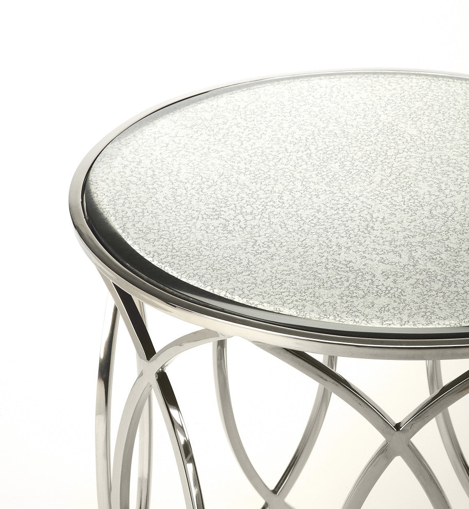 Desiree Mirror and Nickel End Table, 5320025