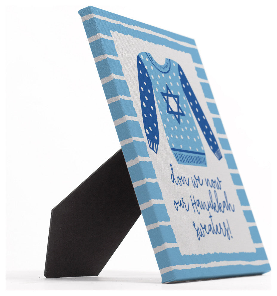 Hanukkah Sweater 8"x10" Easelback Canvas