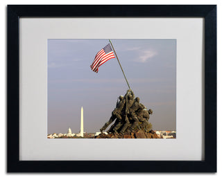 'Marine Corps Memorial' Matted Framed Canvas Art by CATeyes