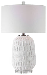 Uttermost Caelina Textured White Table Lamp