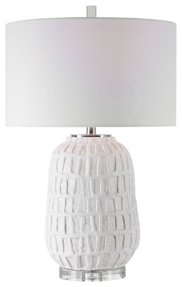 Uttermost Caelina Textured White Table Lamp