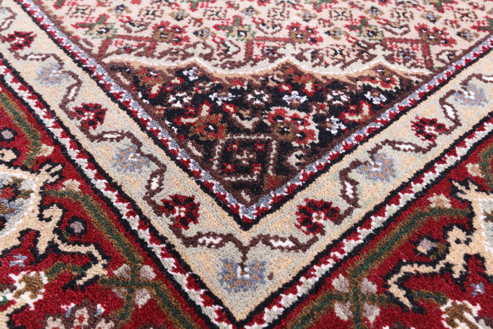 Wool & Silk Hand-Knotted Persian Tabriz Rug 4' 10" X 7' 0" - Q13018