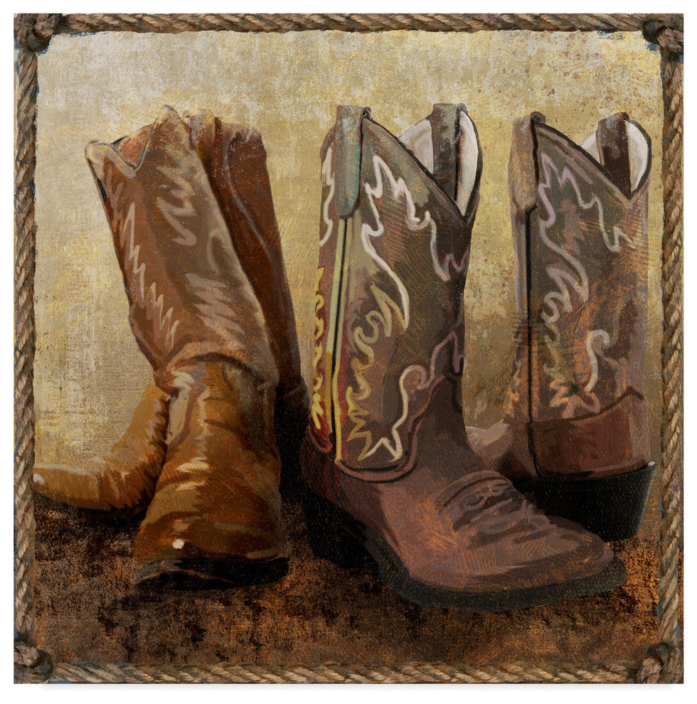 Art Licensing Studio ''Roped In Boots'' Canvas Art