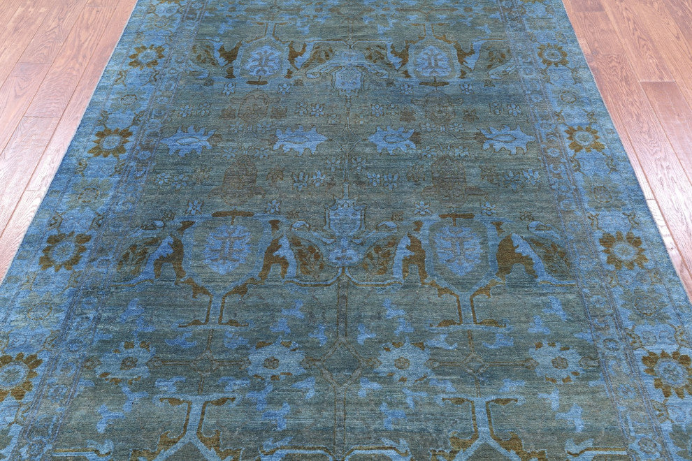 Handmade Overdyed Full Pile Wool Rug 6' 0" X 9' 2" - WR1297
