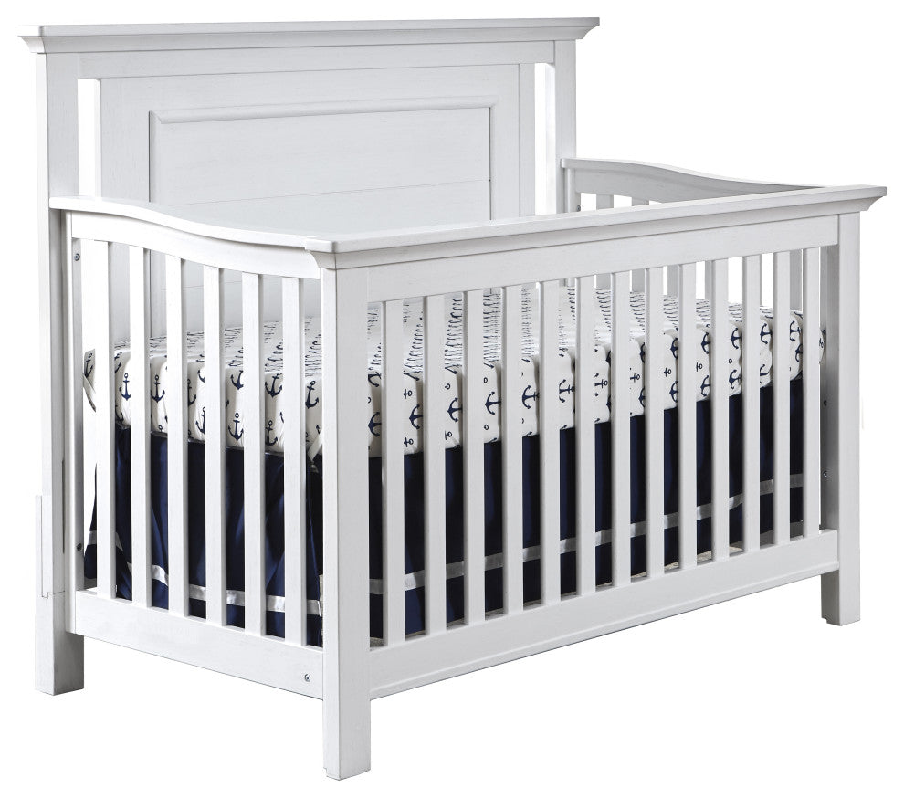 Pali Design Como Flat Top Convertible Crib, Vintage White