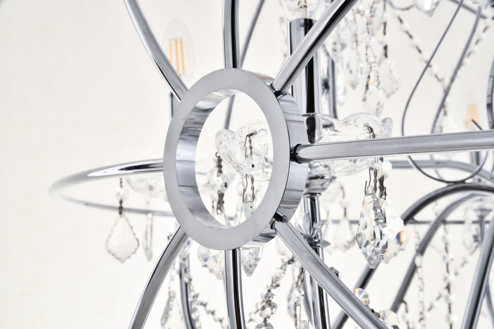Cory 12-Light Chrome Crystal Pendant