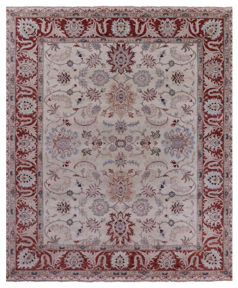 Persian Tabriz Hand Knotted Wool Rug 8' 0" X 9' 8" - Q16031