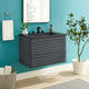 Render 30" Wall-Mount Bathroom Vanity, Gray Black