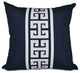 Key Stripe, Stripe Print Outdoor Pillow, Navy Blue, 18"x18"