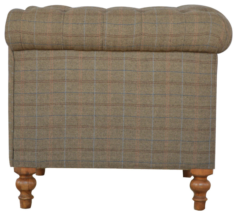Multi Tweed 2 Seat Chesterfield