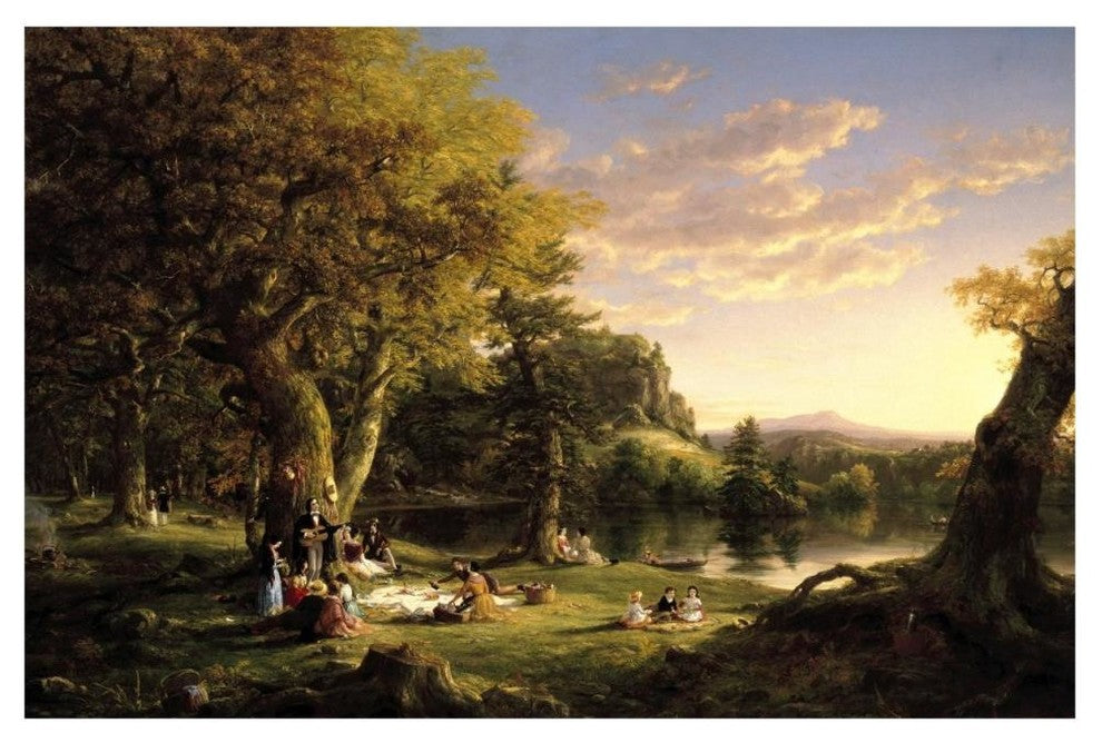 "The Pic-Nic, 1846" Digital Paper Print by Thomas Cole, 46"x31"