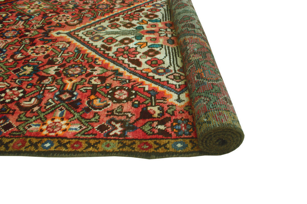 Fine Vintage Distressed Bax Rust/Gold Rug, 3'7x6'4