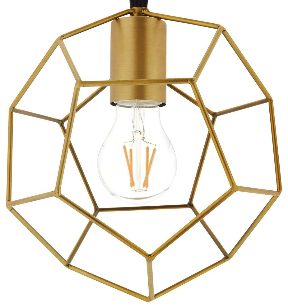 Pique Gold Metal Ceiling Fixture