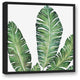 Banana Leaves 24x24 Black Floating Framed Canvas