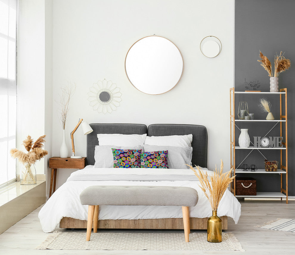 Modern Leaf Pile Accent Pillow, Multi, 16"x16"