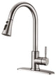 Givingtree Pull Down Kitchen Faucet with Sprayer Stainless Steel Brushed Nickel