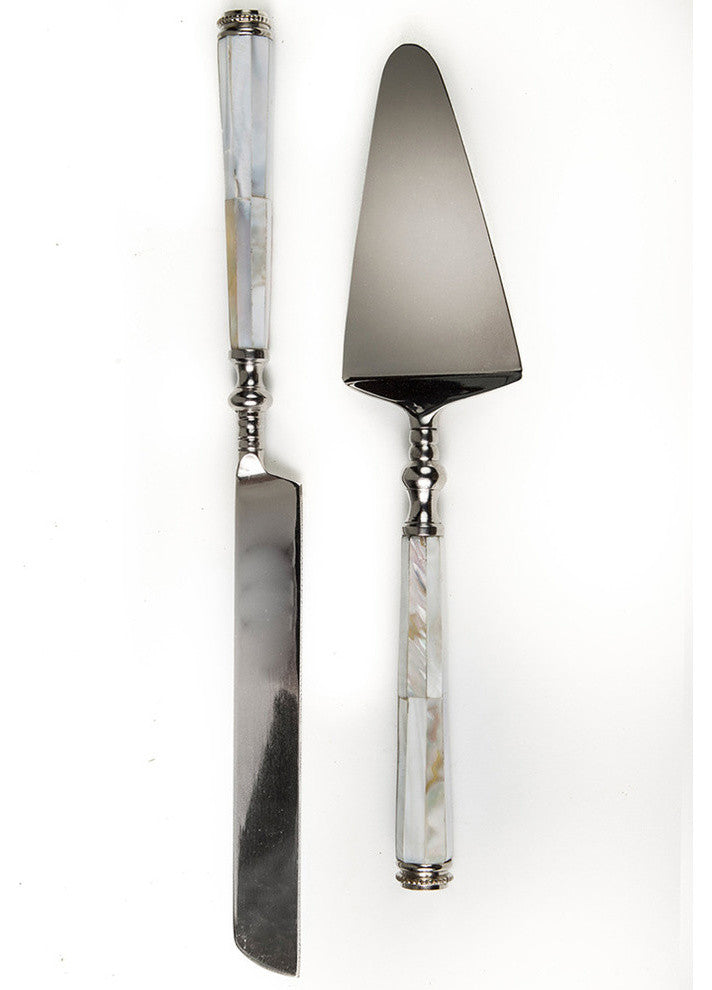 Mother of Pearl Cake Serving Set
