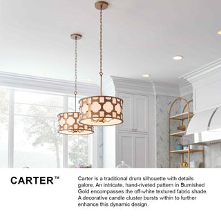 Carter 6-Light Chandelier in Burnished Gold