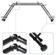 Ornament Bay Window Double Curtain Rod, 20"-36", 38"-72", Black