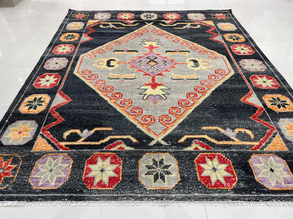 Charcoal Oriental Classic Heriz Serapi Area Rug