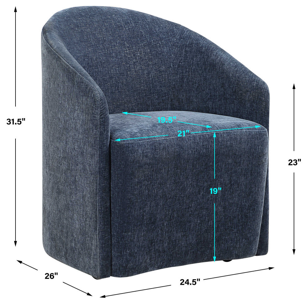 Uttermost Harbor Blue Dining Chair