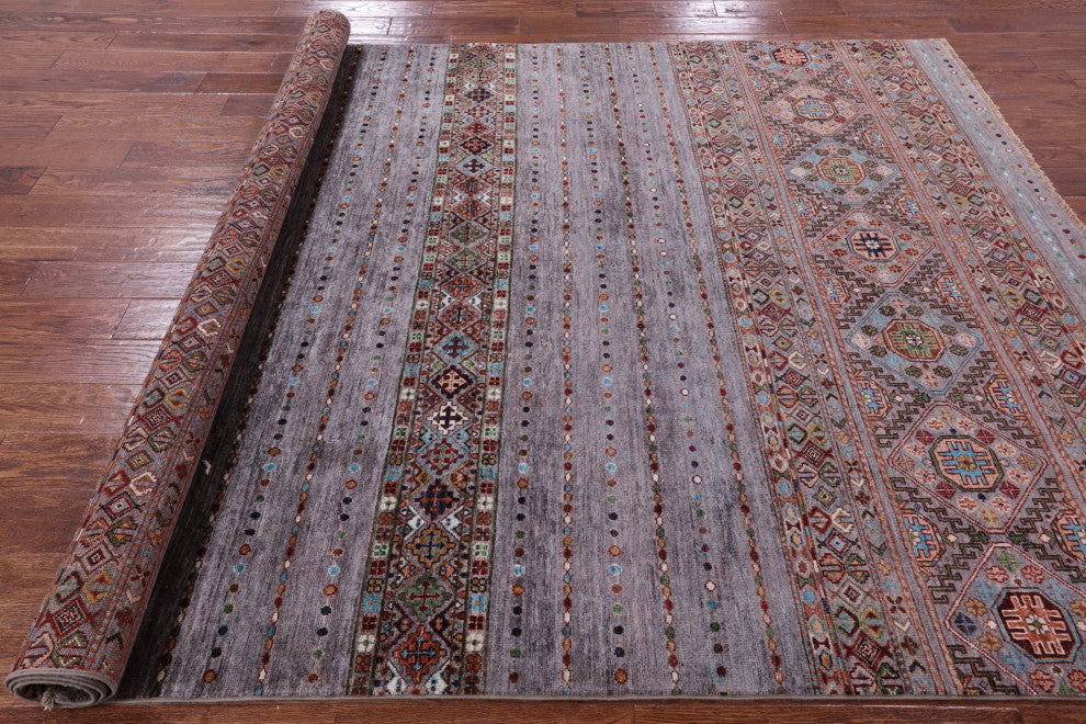 6' 10" X 9' 9" Khorjin Super Kazak Handmade Wool Rug Q9886