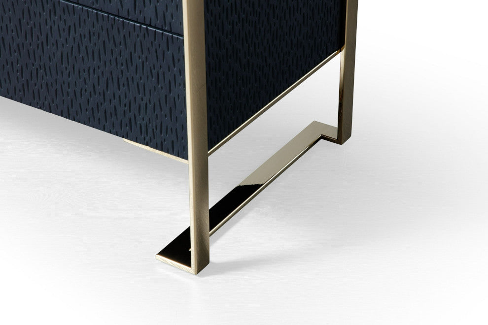 Modrest Athena and Rothsay Modern Grey Fabric, Wenge, Gold Bedroom Set
