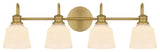 Hinton 4-Light Bath, Aged Brass