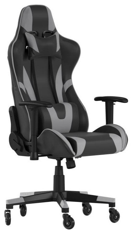 X20 Gaming Office Computer Adjustable Chair with Reclining Back in LeatherSoft,