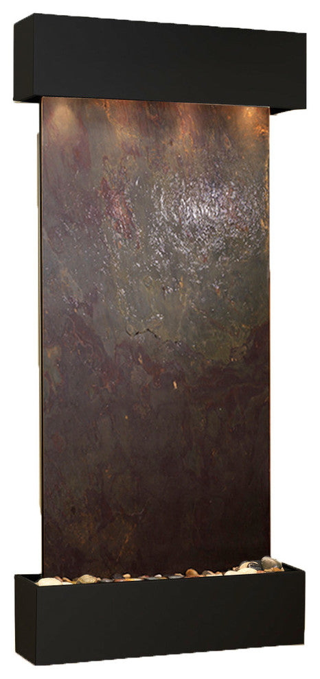Cascade Springs Water Fountain, Multi-Color, Blackened Copper, Square