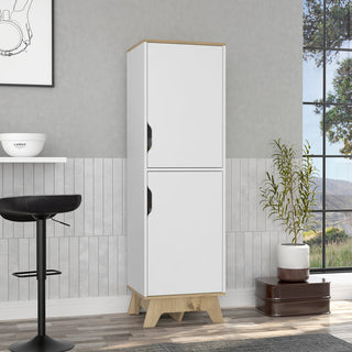 British Single Pantry Light Oak-White
