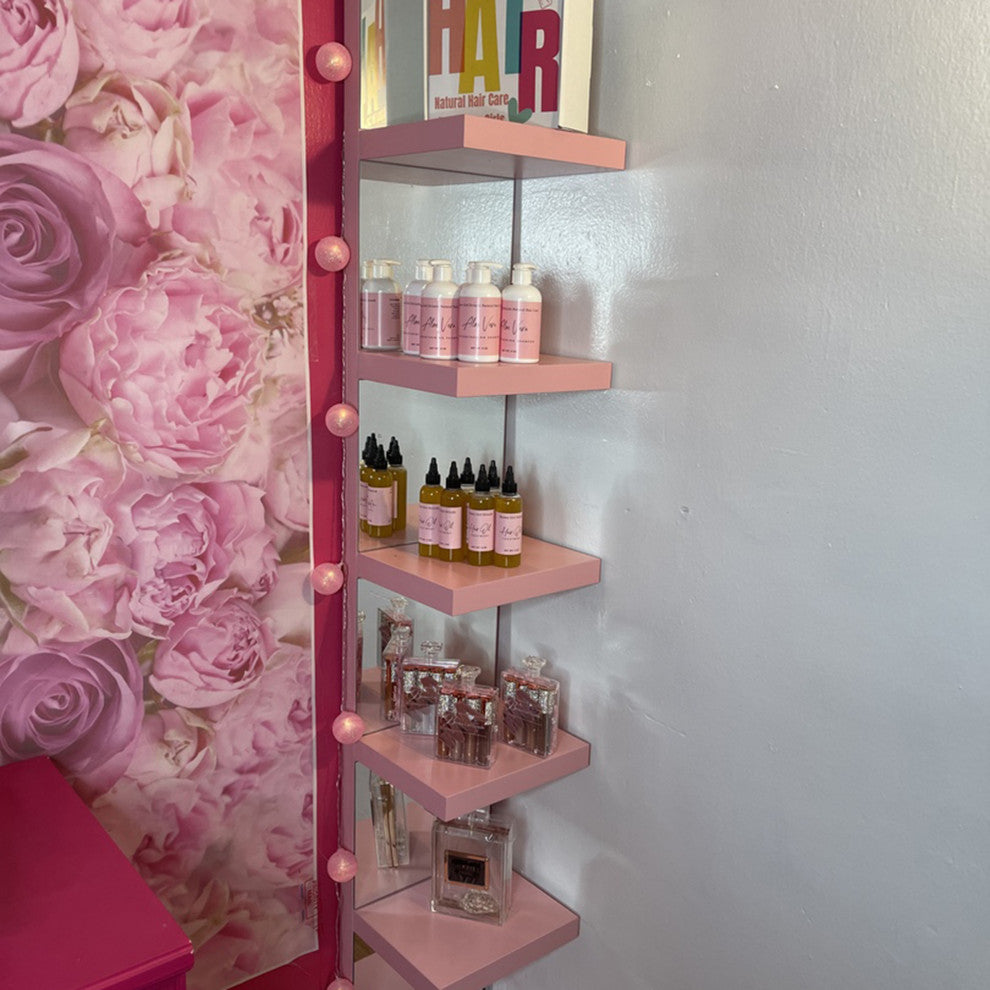SlayStation Natalie Mirrored Column, Light Pink