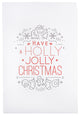 Wood Wall Art with "Have a Jolly Christmas" Design Smooth White Finish
