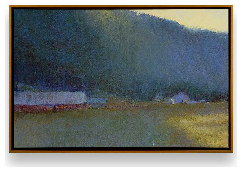 "Riverside Journey" - Peaceful River Landscape Canvas Art