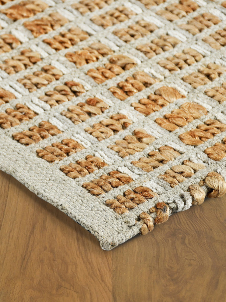 8' X 10' Brown Dhurrie Hand Woven Area Rug