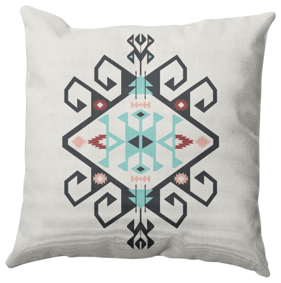 Southwest Medallion Decorative Throw Pillow, Pepper, 26"x26"