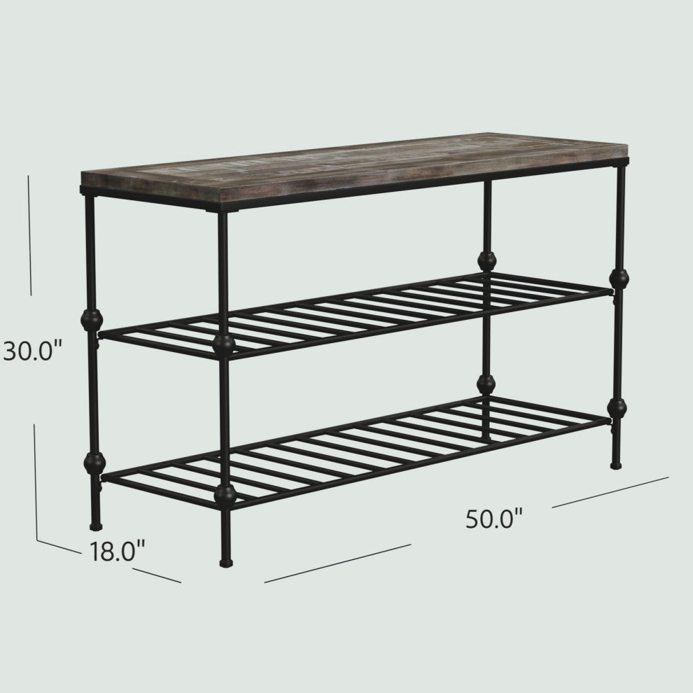 Emery Console Table - Brown