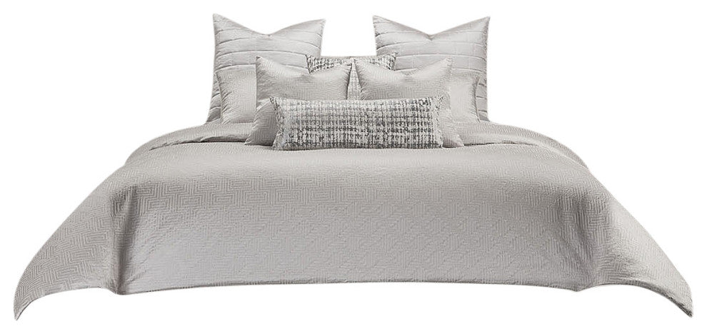Casey 10-Piece King Comforter Set, Platinum