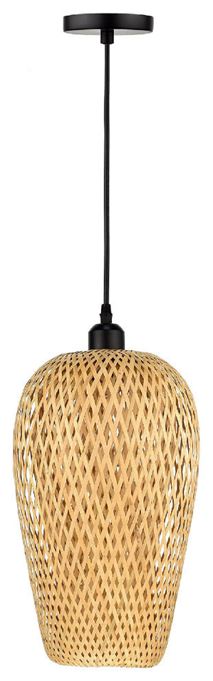 Natural Color bamboo 1 Light rattan hanging light Boho dome light fixtures