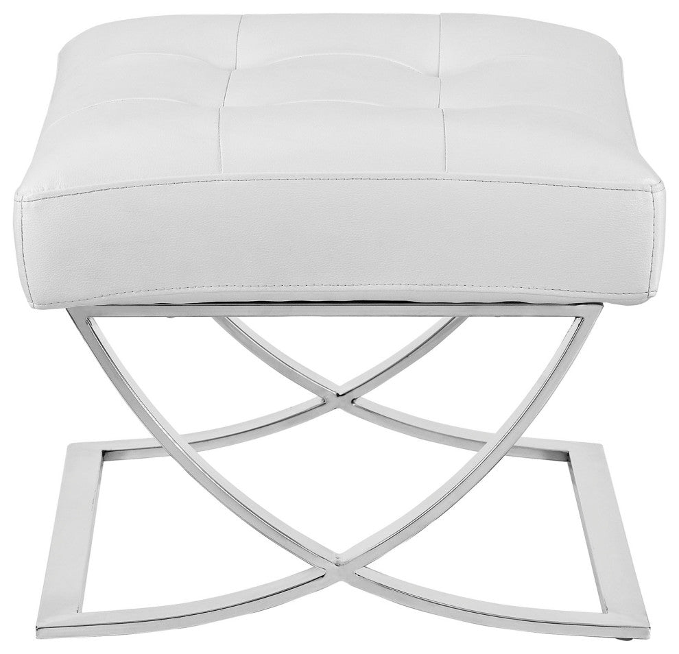 MODWAY Slope Upholstered Vinyl Ottoman
