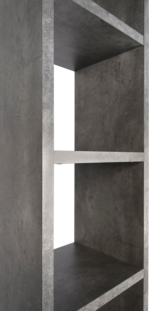 Block Modern Tall Modular Display Shelves, Faux Concrete