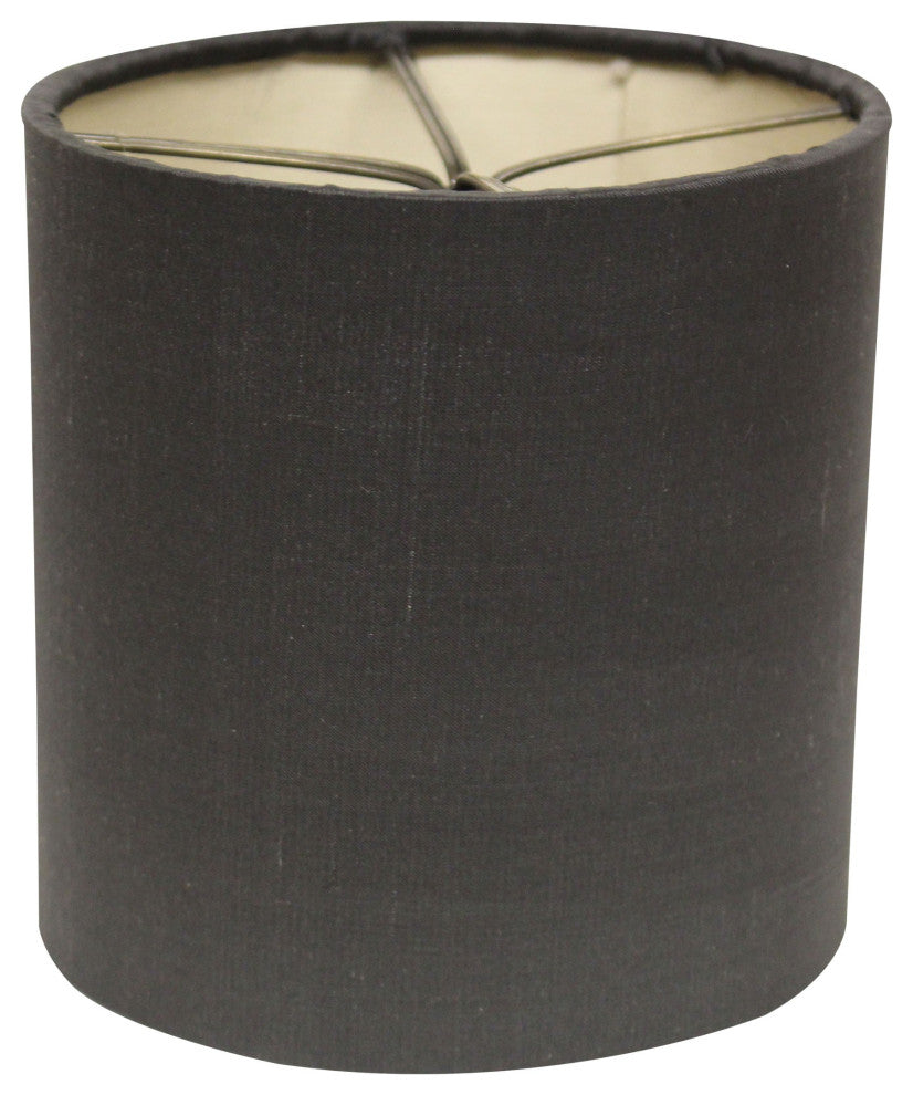 6" Graphite With Natural Lining Set of 6 Drum Chandelier Lampshades