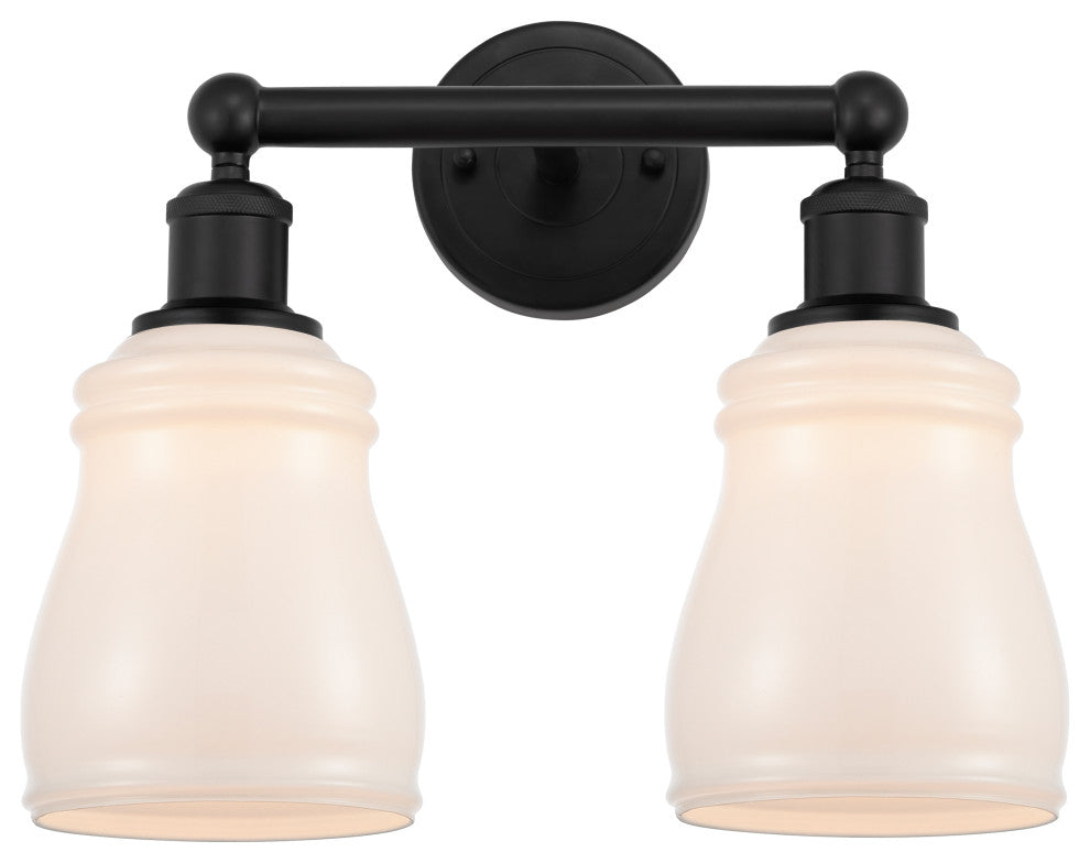 Innovations 616-2W-BK-G391 Ellery 2 Light Bath Vanity Light, Matte Black