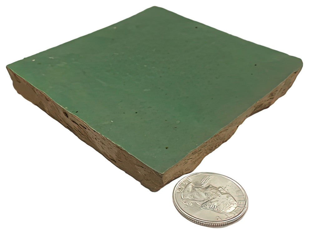 Moroccan Zellige Mosaic 4x4  in Sage Green