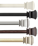 Michel 1" Curtain Rod, Black, 160-240"